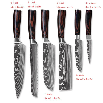 Stainless Steel Chef Knives Set