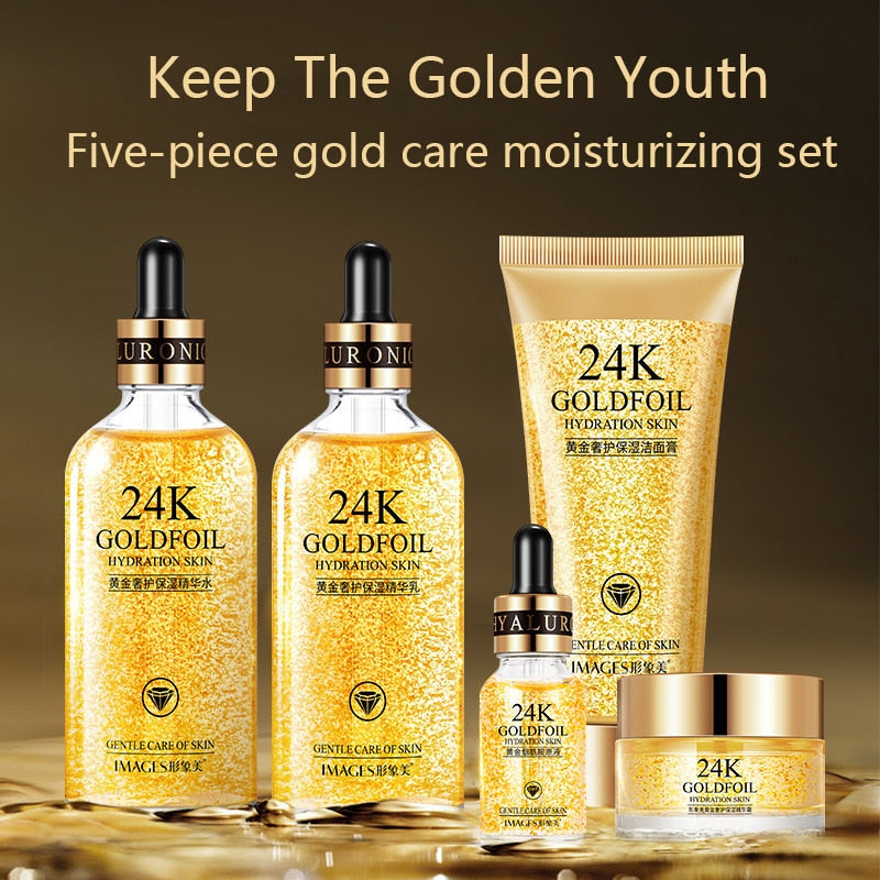 24K Gold Skin Care Set 5 PCS With Box