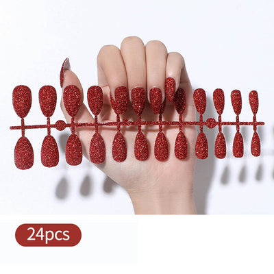 24pcs Fake Nails Solid Color