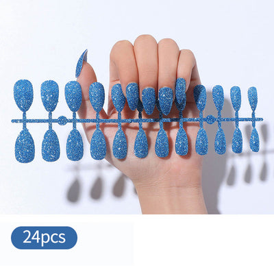 24pcs Fake Nails Solid Color