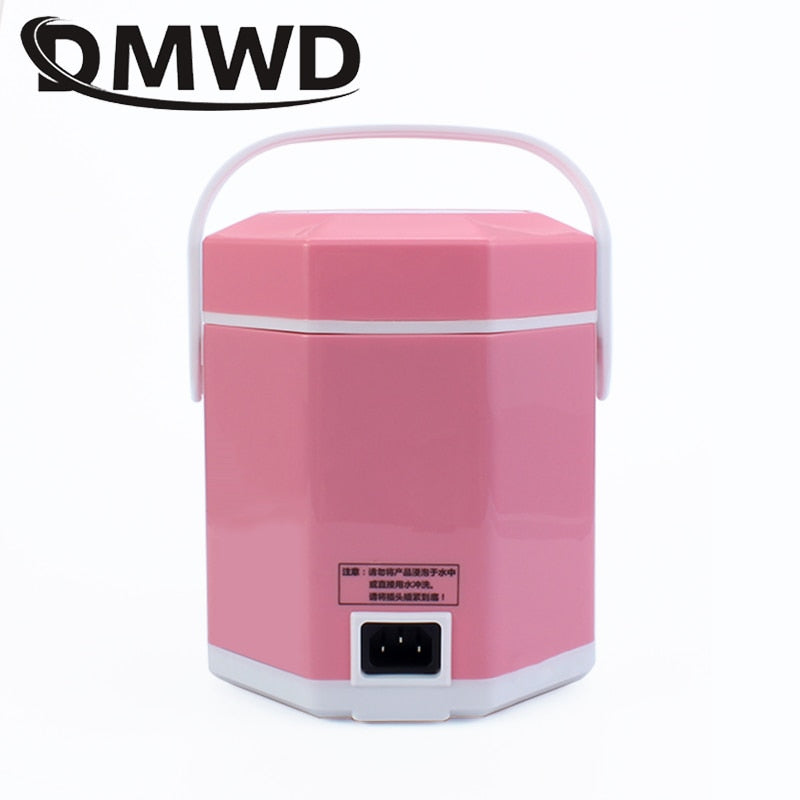 Electric Rice Cooker Food Meal Steamer Warmer MultiCooker Porridge Soup Stew Heater Cooking Pot Machine 1-2 Person Lunch Box EU