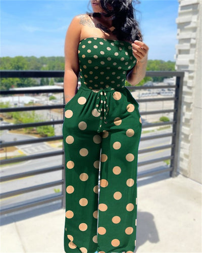 Sleeveless Tube Top Ladies Jumpsuit