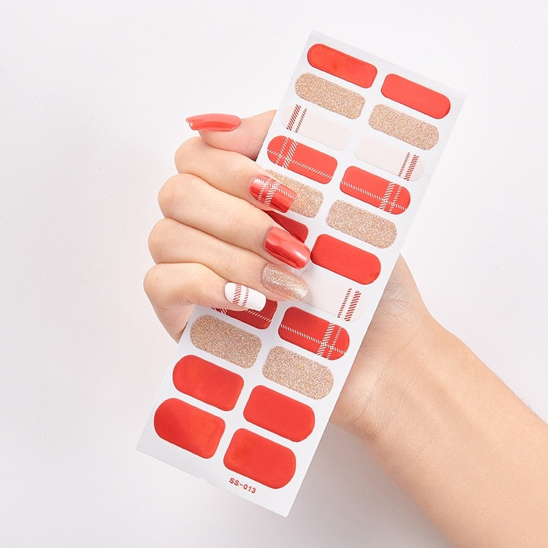 DIY Solid Nail Sticker set