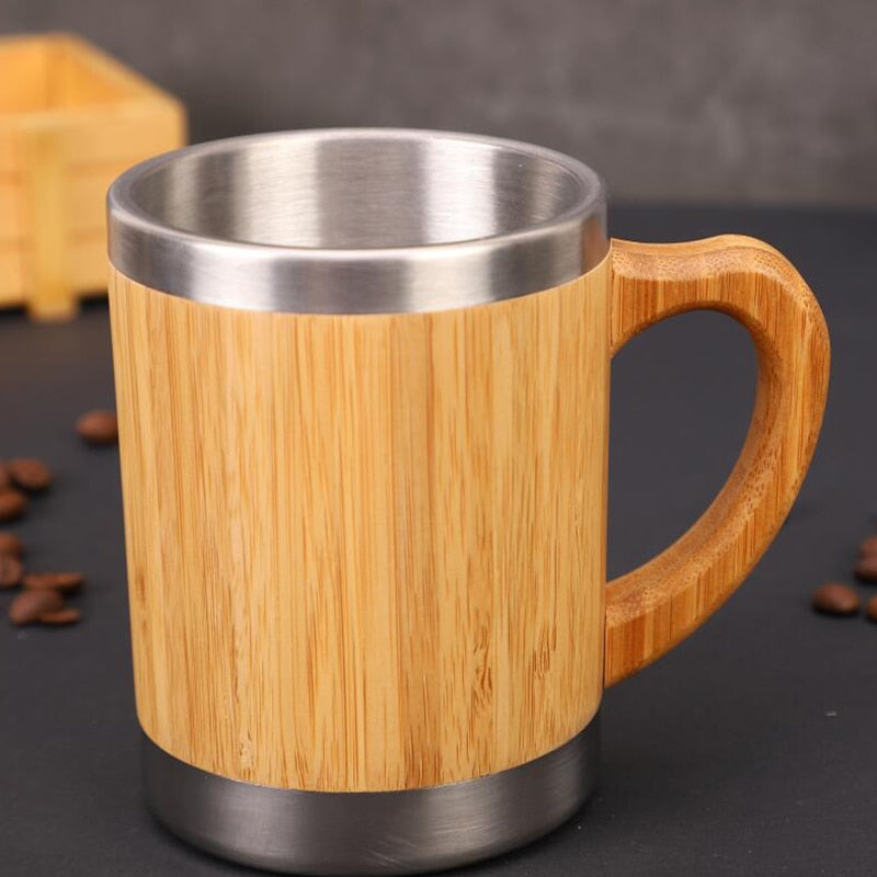 Portable 300ML Bamboo Tea & Coffee Mug