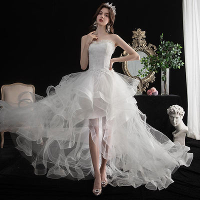 2023 New Strapless Wedding Dress