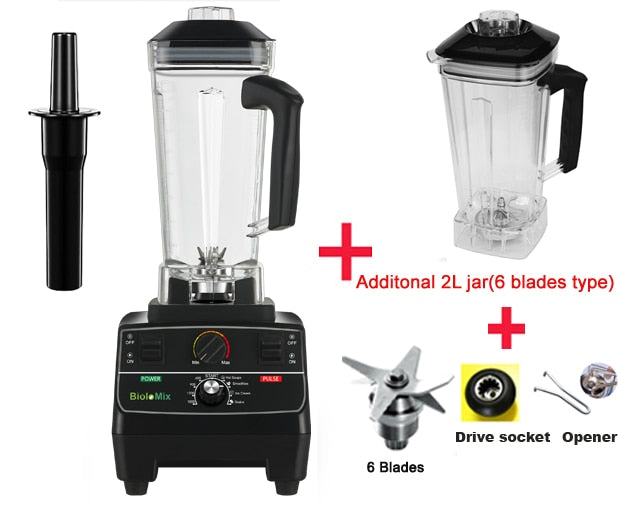 BPA Free 2L Jar 2200W Professional Smart Timer Blender