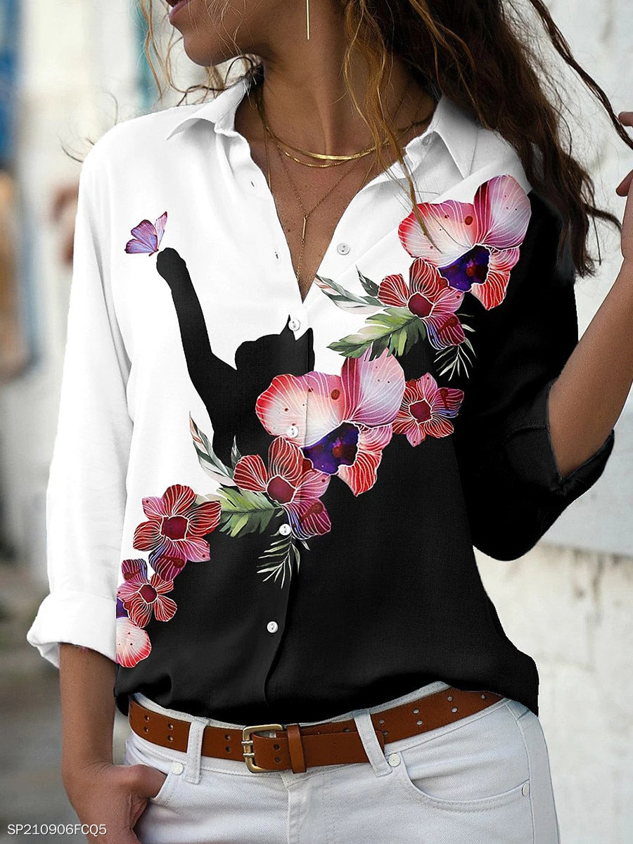 Long Sleeve Casual Blouse