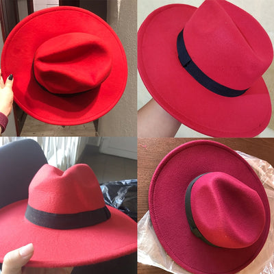 Black & Red Panama Hats