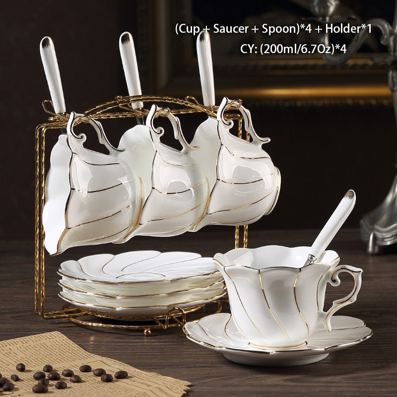 Gold Inlay European Tea Set