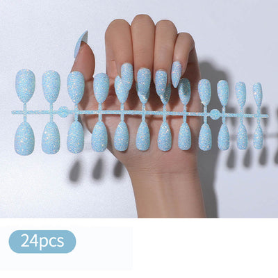 24pcs Fake Nails Solid Color