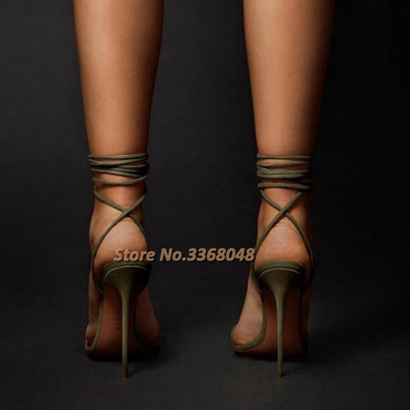 NEW Ankle Strap Lace Up Sandals Ladies