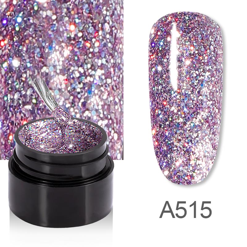 Platinum Glitter Nail Gel Polish