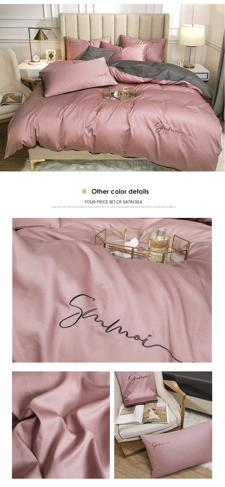 Egyptian Cotton Embroidery Bed Set