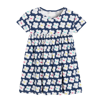 Cotton Flower Dot Space Vestiods Dress