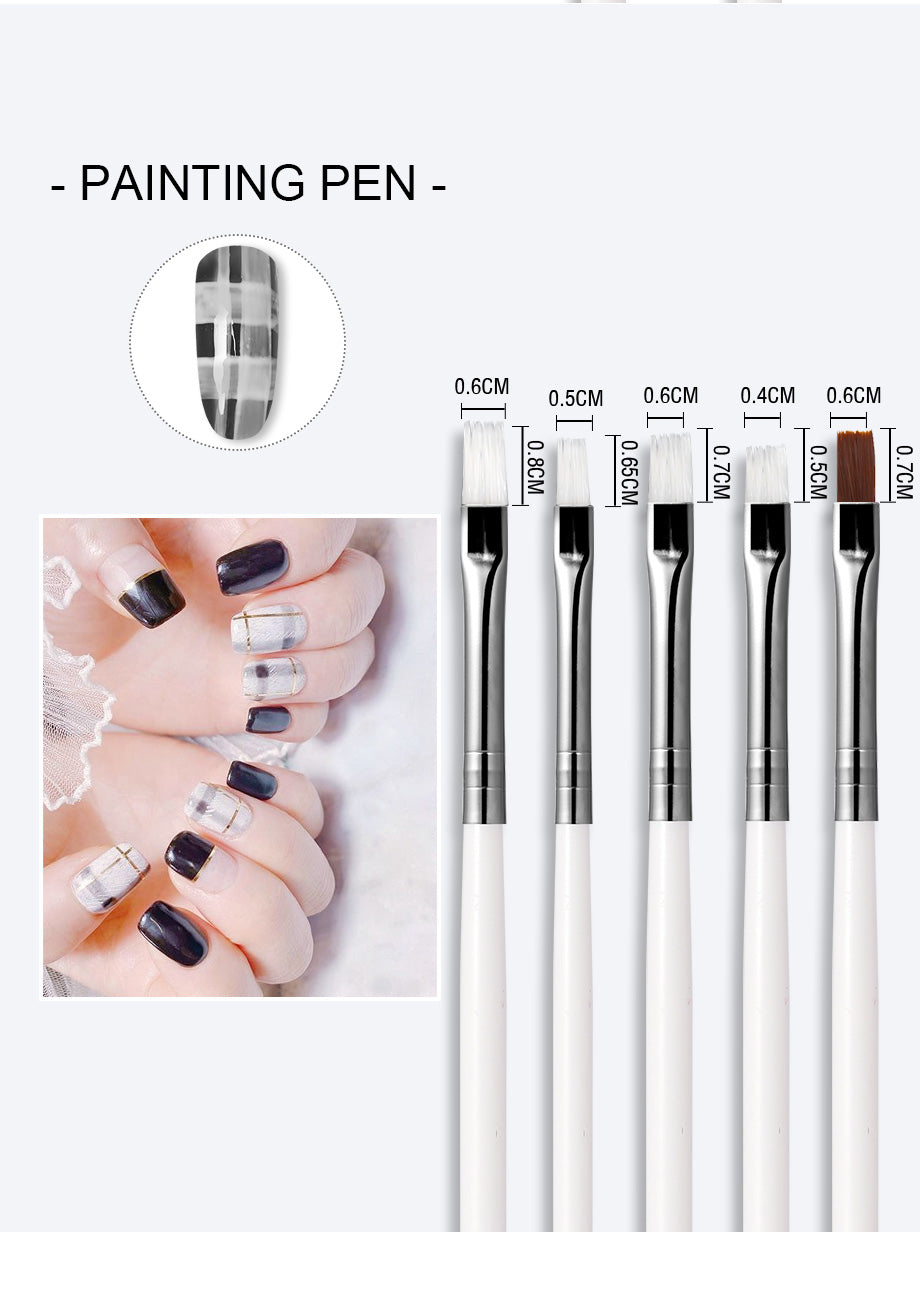 Designer Nail Brushes Set for Manicure