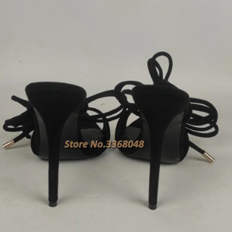 NEW Ankle Strap Lace Up Sandals Ladies
