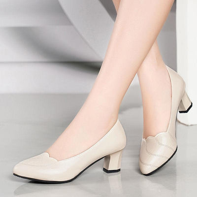 Women's Mid Square Heel Shoes