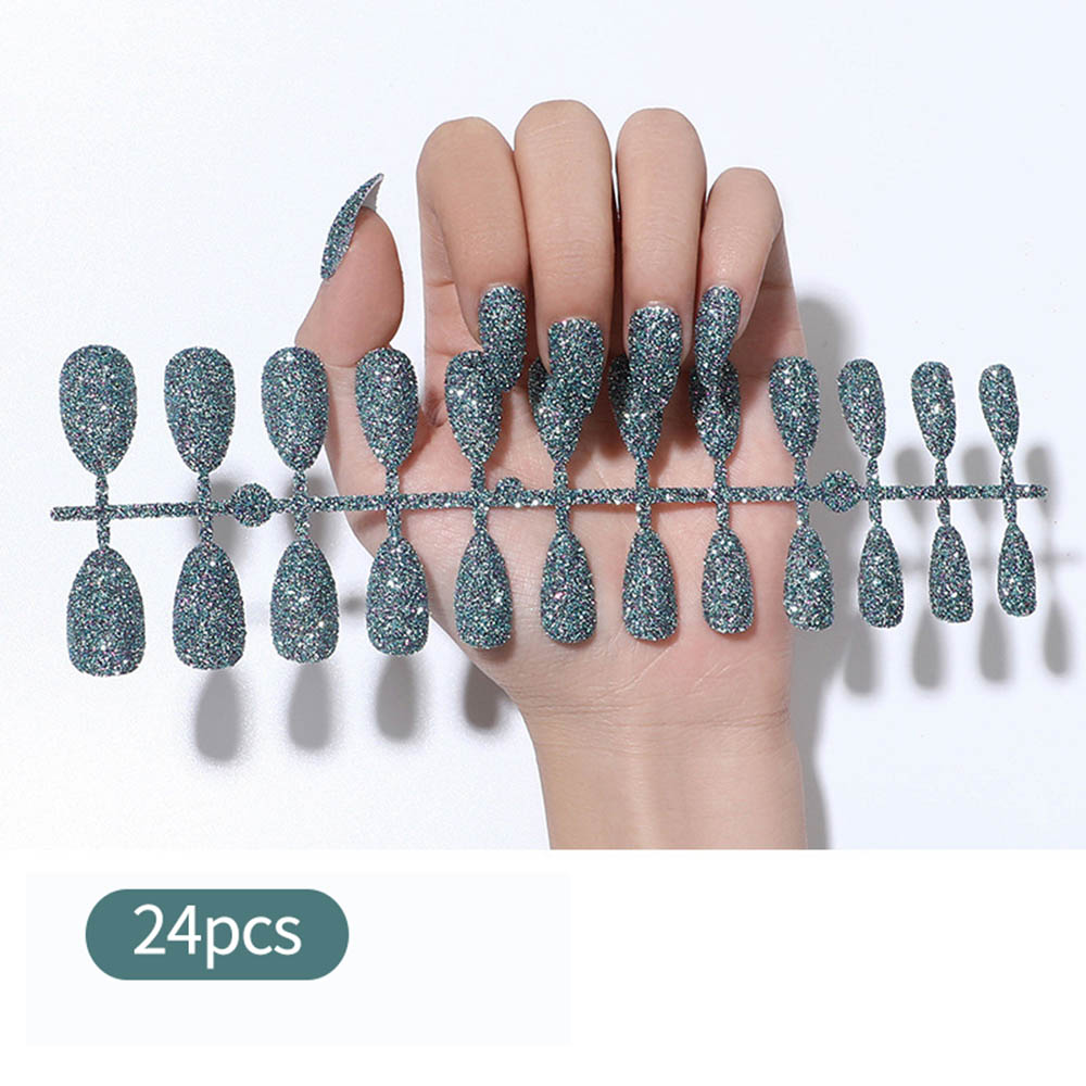 24pcs Fake Nails Solid Color