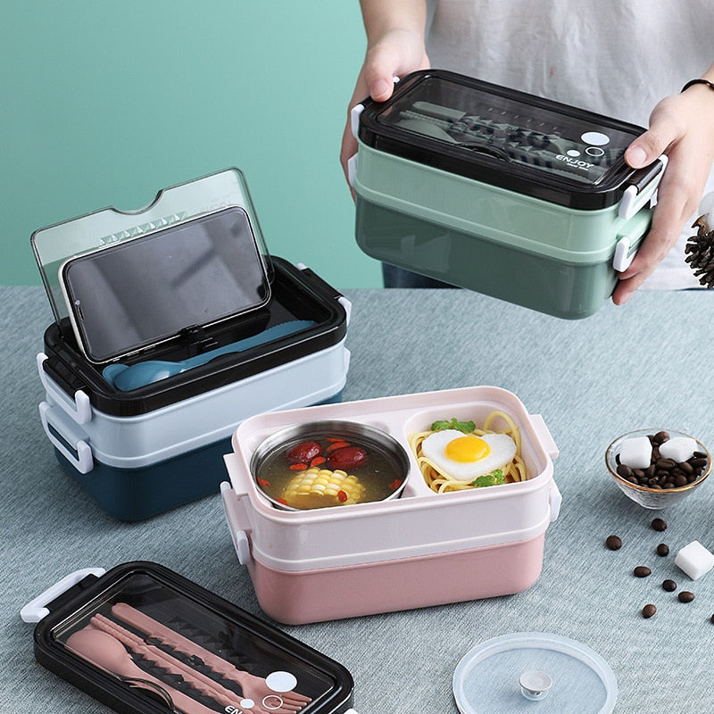 New Double-layer Microwave Heating Lunch Box