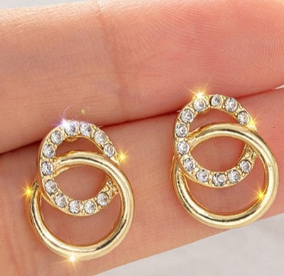 2023 Double Circle Gold Earrings