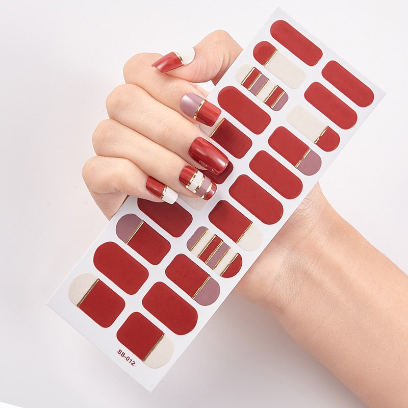 DIY Solid Nail Sticker set