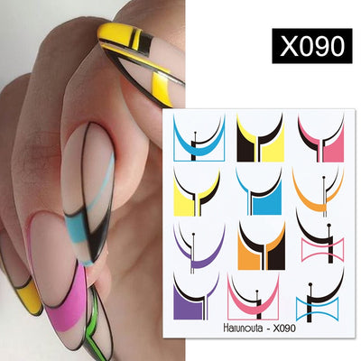 3D Gold Curve Stripe Line Nail Sticker