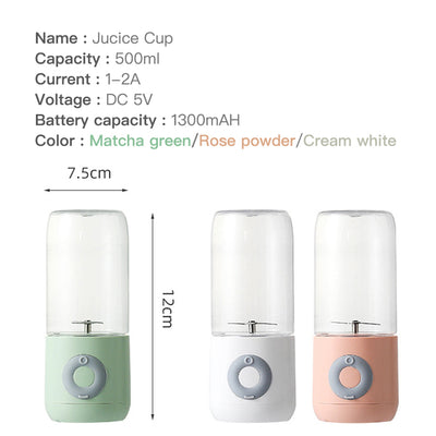 DTVANE 6 Cutter Mini Portable Juicers USB Chargeable