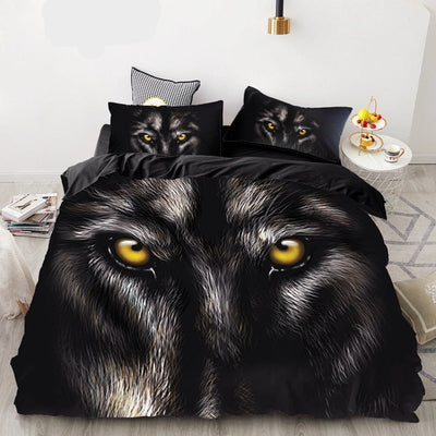 Lion Tiger Wolf Animal Pattern Bedding Sets