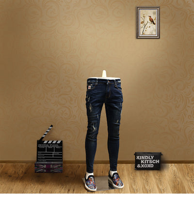 Fashion Skinny Ripped Jeans Men
