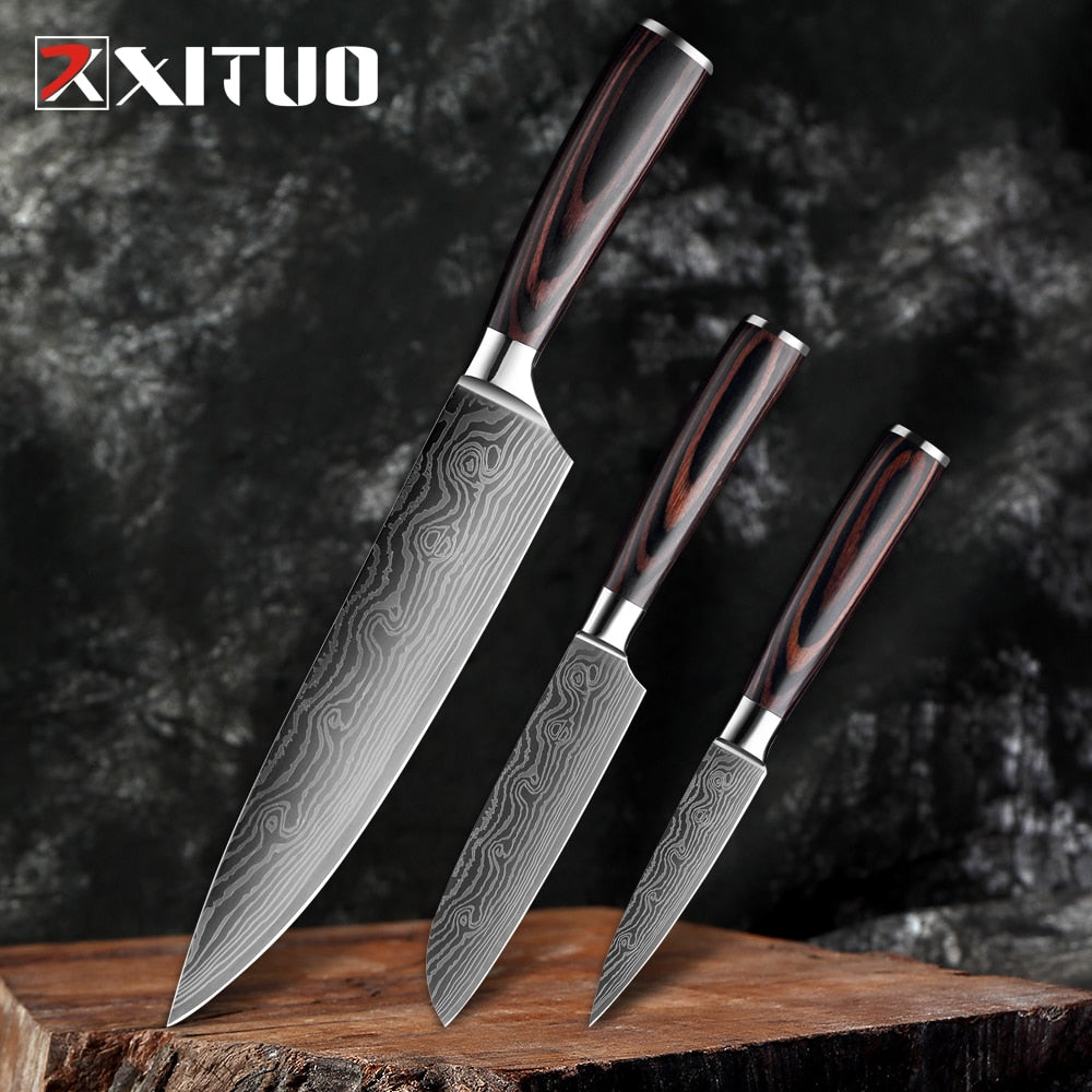 Stainless Steel Chef knife Set 3 Pcs