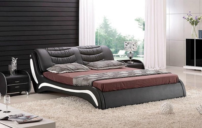 New High Back Queens & Kings Leather Beds