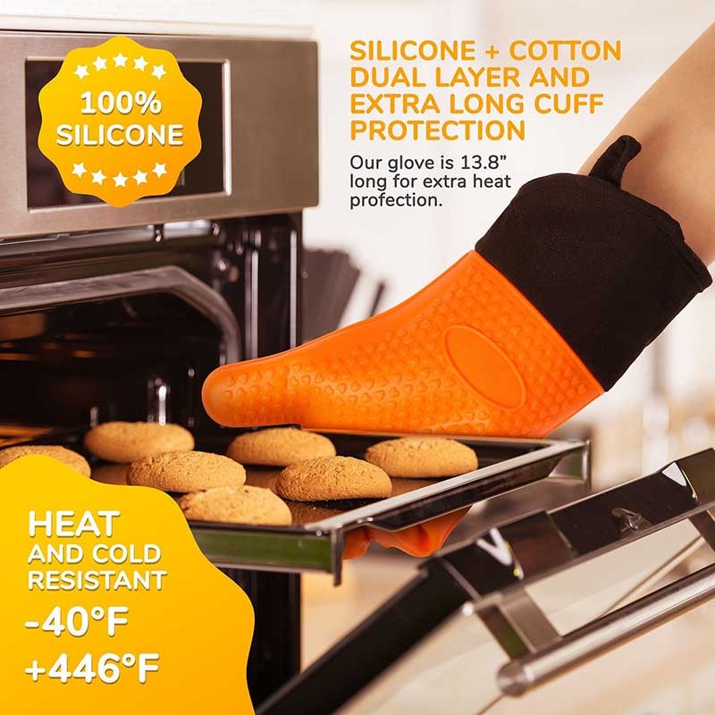 Long Thick Silicone Gloves Heat-resistant