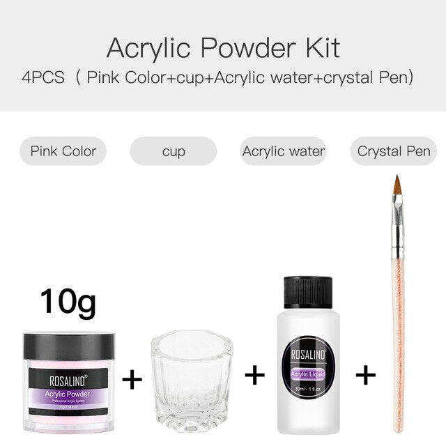 Acrylic Powder Set With Nail Brush Tool Kit
