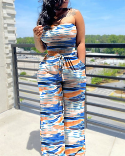 Sleeveless Tube Top Ladies Jumpsuit