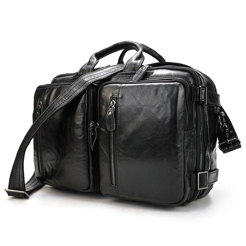 Genuine Leather Laptop Backpack