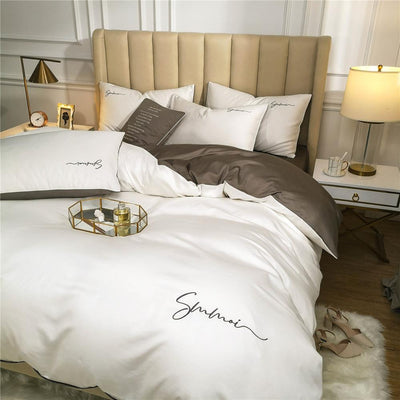 Egyptian Cotton Embroidery Bed Set