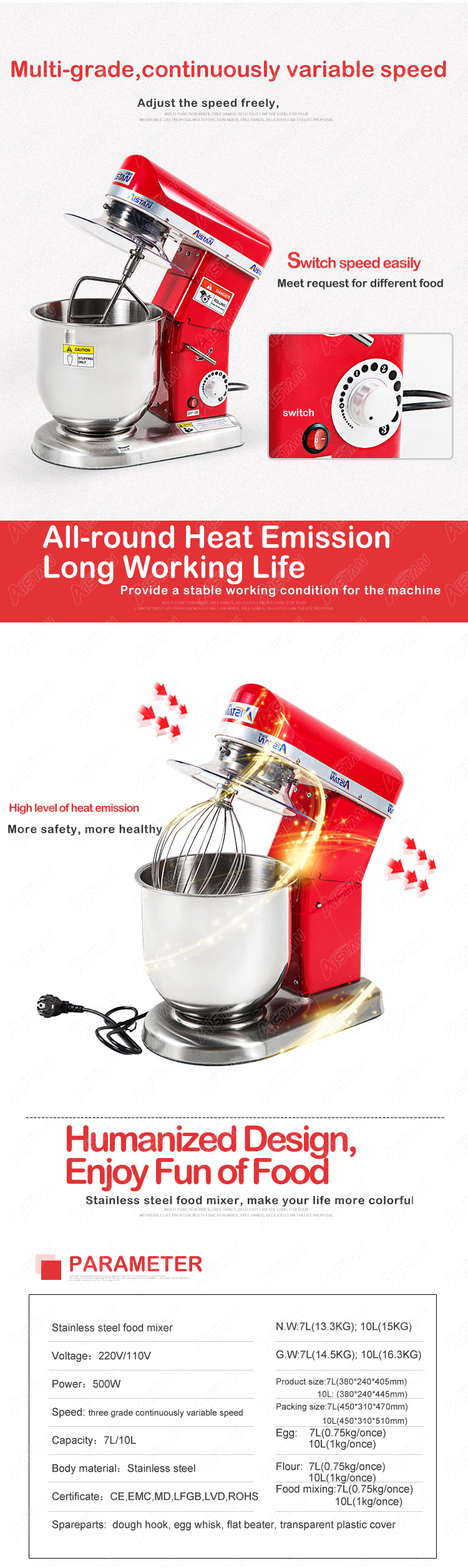 Electric Kitchen flour Mixers