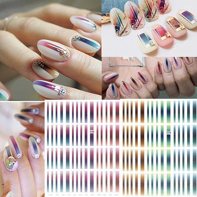 3D Colorful Nail Polish Stickers