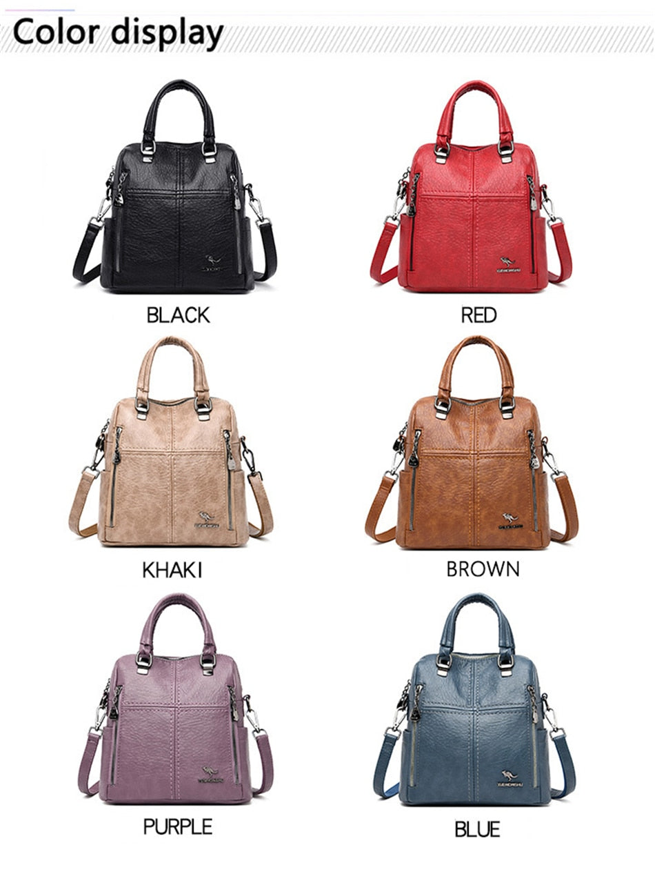 2023 New Release High Quality Leather Backpack