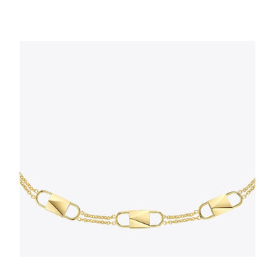 Crystal Choker Necklace Gold