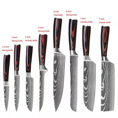 Stainless Steel Chef Knives Set