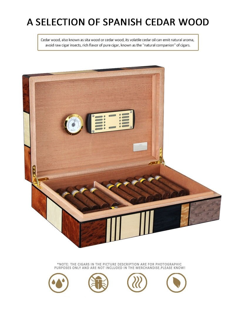 Glossy Wood Cigar Magnet