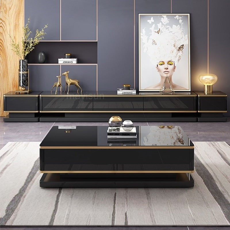 New Luxury Light and Modern Coffee Table + TV Unit