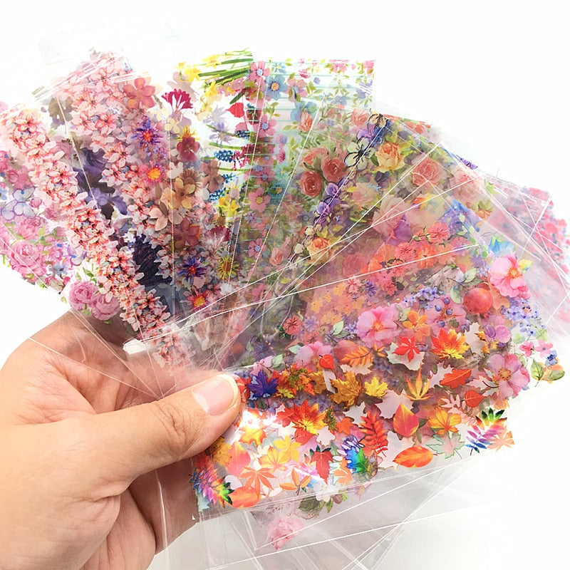 Butterfly & Flower Nail Foils Stickers