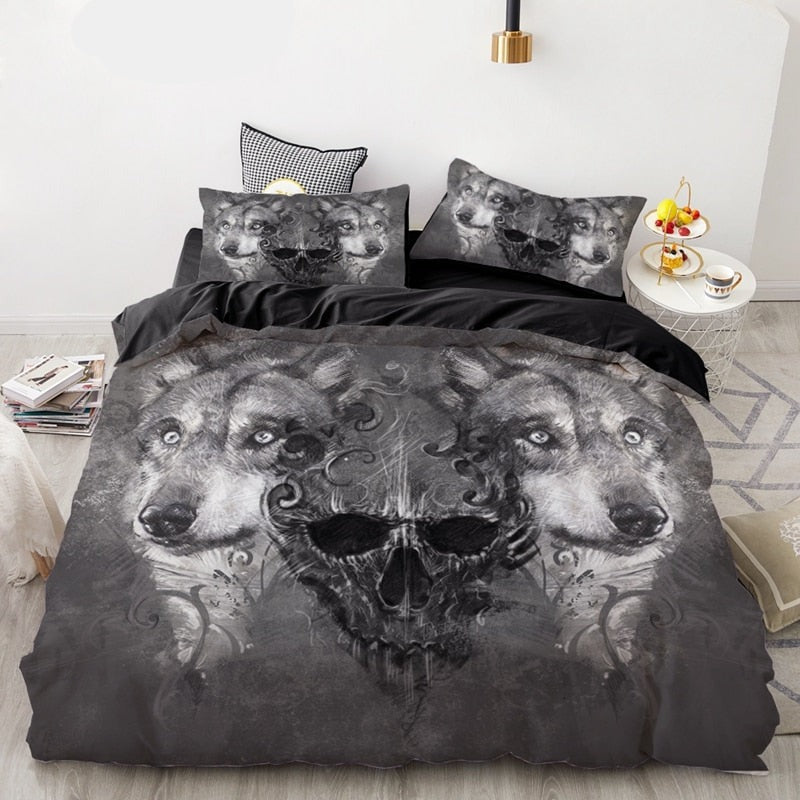 Lion Tiger Wolf Animal Pattern Bedding Sets