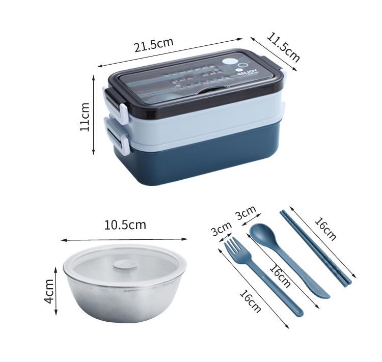 New Double-layer Microwave Heating Lunch Box