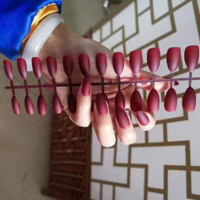 24pcs Fake Nails Solid Color