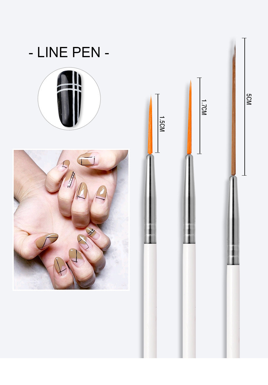 Designer Nail Brushes Set for Manicure