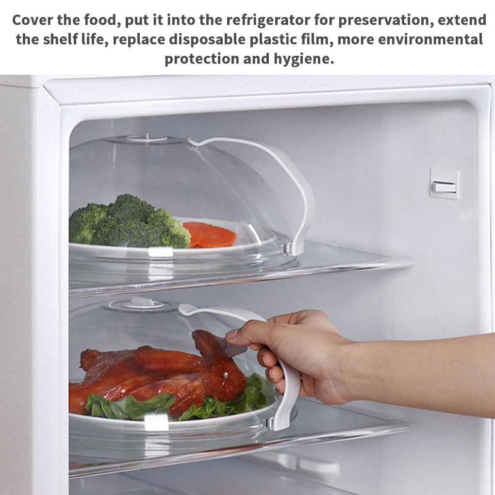 Professional Microwave Food Anti-Sputtering Cover With Handle