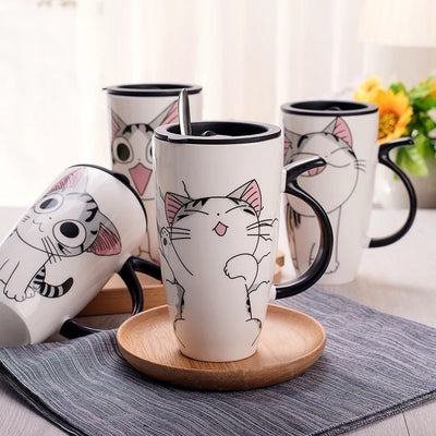 600ml Cute Cat Ceramics Coffee Mug